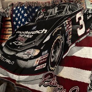 VTG Dale Earnhardt Sr #3 Throw Blanket NASCAR Northwest Company Made USA 56"×46”